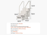 4-Step White Robust Pool Ladder of 2 Handrails for 1219.2-1371.6 mm Pools V952-DXYCTLTSFSSLMT8OVV0