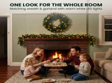 Christabelle Pre-Lit Highland Pine Wreath 61cm and Garland 2.74m Warm White LED Battery Timer D CMB-WFLHP-WG