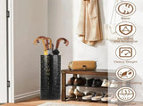 Multifunctional Black Metal Flower Storage Bucket Umbrella Holder Rack 1060x410mm V178-59213