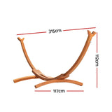 Gardeon Hammock Bed Stand Larch Wood 315cm Length HM-TIM-BED-STAND