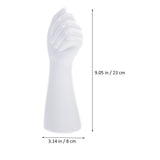 Plated Silver Ceramic Hand Vase Decorative Human Body Arm Sculpture for Desktop Decor V1369-AZ3-W-18306