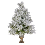 61cm Majestic Snow Prelit Tabletop Christmas Tree 112_OPMS2P