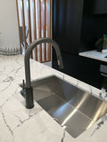 2023 Matte Black Pull out Kitchen tap Solid stainless steel PVD plated V549-BLACKPULLNEW4
