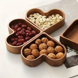 2PCS Natural Solid Wood Love-Shaped Tray, Hand-Polished Smooth & Skin-Friendly, Multi-Purpose Use. V1232-AXSNB-2JZ-001