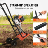 Tiller Cultivator Gas Powered, 38CC 4-Stroke Garden Cultivator, Tiller with 4 Steel Adjustable Front V952-RYGYJ31CCSCCAW43MV0