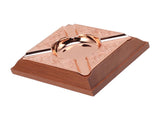 Engraved Print Cigar Ashtray Plated Vintage Practical Household Cigarette Ashtray for Home Copper V1294-YM0521-3117230006111