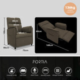 FORTIA Electric Armchair Recliner, Single Fabric Chair, Biege V219-HELMCRFO5BGA