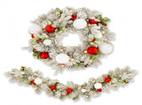 Christabelle 61cm Snowy Elegance Wreath 2.74m Snowy Elegance Garland CMB-SENSE-WG