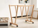 Artiss Display Wooden Print Rack with Castors-Canvas Drying & Storage Rack for Panels, Posters, ASR-OPEN-LW