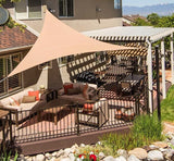 3PCS Waterproof Triangular Sun Sail with UV Protection for Garden Terrace and Pool, Light Yellow, V1188-MS-325-1077