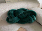 Knot Ball Ring Shape Cushions,17.7" Super Soft Knot Ball Green Spandex Throw V1366-AZ2-W-06078