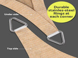 Instahut Sun Shade Sail Cloth 98% UV Block Outdoor Canopy Rectangle 5X9M Beige SAIL-DL-H-5X9-BE