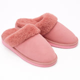 Sheepskin Wool Womens Slippers Scuffs Slip On Winter Ugg Slippers in Pink - 5 V563-BR-SHEEPSCUFFS-PNKFR-5