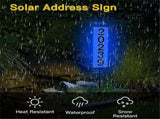 Outdoor Solar House Number Plate Plug-In Door Light Wall Lamp Digital Waterproof Villa Address Sign V1192-AZ-W-22534