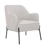 Hugo upholstered armchair ivory V178-67289