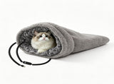 Heated Pet Bed with USB Power, Foldable Cat Dog Sleeping Bag with Soft Fleece, Adjustable V1341-ZY-ZNX8JESR-GREY