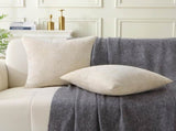 18" x 18" Decorative Throw Pillow with Inserts, Set of 2 Soft Modern Farmhouse Weave Pattern Throw V1258-DP02-C-3207