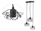 Antique Pendant Lampshade E27 3 Head Retro Unique Style Hanging Light Shade for Home Cafes 85240V V1294-YM0715-3119220094311
