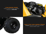 Ducar 70P 3600 RPM Wood Chipper with E-Start Shredder Mulcher Grinder Yellow Black WCP-70P-YLBK