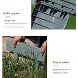 30-pack Grey Interlocking Faux Stone Garden Edging Fence - Flexible PVC Flower Bed Border Panel for V888-ELOSUNG56434