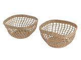 2PCS Woven Basket Handwoven Sea Grass Storage Basket for Flower Plant Farmhouse Home Decor V1294-YM0706-3117230158611
