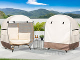 Patio Egg Chair Cover, Waterproof 420D Oxford Windproof Dustproof Cover with Zipper for Outdoor V1237-ZY-924-272
