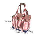 Red Insulated Picnic Bag Thermal Cooler Portable Lunch Food Tote Carry Storage Bag V201-W12583174