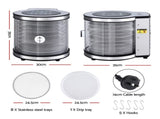 Devanti 8 Trays Food Dehydrator Stainless Steel Auto-Rotate 10 Programs 700W FD-F-360-8T-SS