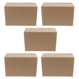 Khaki Corrugated Boxes for Small Business Packaging, Versatile 5-Pack Shipping and Storage Solutions V1192-AZ-W-30698