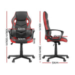 Artiss Gaming Office Chair Computer Chairs Red OCHAIR-H-GAME-RD