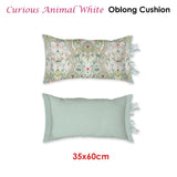 PIP Studio Curious Animal White Oblong Cushion V442-HIN-CUSHION-CURIOUSANIMAL-WHITE-RE