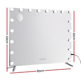 Embellir Bluetooth Makeup Mirror 80x65cm Hollywood Vanity with LED Light Wall MM-E-FRAMELS-6580LED-GS-BT