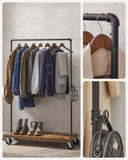 Clothes Rack Rustic Brown Black V178-57884