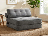 Levede Convertible Sofa Bed Foldable Single Sleeper Bed Compact Living Room Grey SOFABED1012-GY-AU