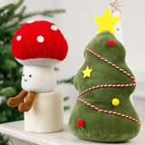 Cute Christmas Plush Ornament Set Featuring Mushroom, Wreath, Pudding, and Christmas Tree Designs V1341-ZY-XUV3VEHY-SETOF4ALL4STYLES