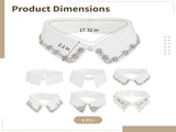 6PCS Detachable Fake Collar, White Collar with Rhinestones, Half Shirt Blouse Collar, Fashion V1192-AZ-W-18258