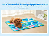 Cooling Pet Mat for Dogs and Cats, Breathable Ice Silk Summer Bed Pad with Non-Slip Base, Washable V1341-ZY-NAUMWTJB-BLUESNOWFLAKEPAWPR-2XL