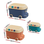 Keezi 3PCS Toy Storage Box Cute Car Toy Container Kids Toys Organiser Snack Boxes FURNI-C-TOY3PC-BUORGN