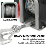 X-BULL Electric Boat Winch 12V 6500LBS Portable Detachable Steel Cable Marine Ship 3000KG 4WD V211-AUEB-BW001