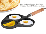 3 Mold Cast Iron Omelette Egg Burger Fried Egg Pot Pancake Pan V1294-YM0727-JY15709