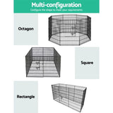 i.Pet 36" 8 Panel Dog Playpen Pet Fence Exercise Cage Enclosure Play Pen PET-DOGPLAYPEN-36