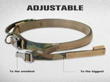 Tactical Dog Collar and Leash Set, Shock Absorbing Bungee Adjustable Strong Collar with V1259-DP01-A-4642