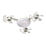 3-Head Drone Ceiling Fan Light, E27 Socket LED Chandelier, Smart Remote Control Air Circulator with V1370-AZ4-21273