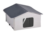 Heated Cat House, Outdoor Kitty Shelter with Timer, 600D Oxford Cloth Foldable Cat Shelter with V952-FWSBYMBHSNJBYZ78WV3