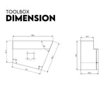 Under Tray Tool Box Underbody Pair Set 600mm Aluminium V379-UTRYFLTR6SET05