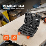 Crowfoot Wrench Set, 1/2" and 3/8" Drive 15-Piece Crows Foot Wrench Set with PP Storage Case, Metric V952-LBXBSTZ123815GPQWV0