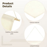 12PCS Blank Canvas Banner, Triangular Pin Display for Wall Art, Canvas Custom Banners Paintable V1369-AZ3-W-08688