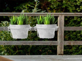 Hanging Bonsai Rack White Iron for Balcony Yard Storage 2Pcs V1192-AZ-W-32906
