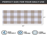 Homaxy 100% Cotton Waffle Weave Check Plaid Kitchen Towels, 13 x 28 Inches, 4-Pack, White & Black V1258-DP02-F-159