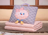 Purple Cartoon Cookie Pillow Blanket 2-in-1 for Winter Car and Office Use V888-ELOSUNG28613